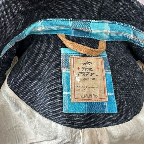 We The Free by Free People Leia Denim Patched Moto Jacket - Picture 12 of 12